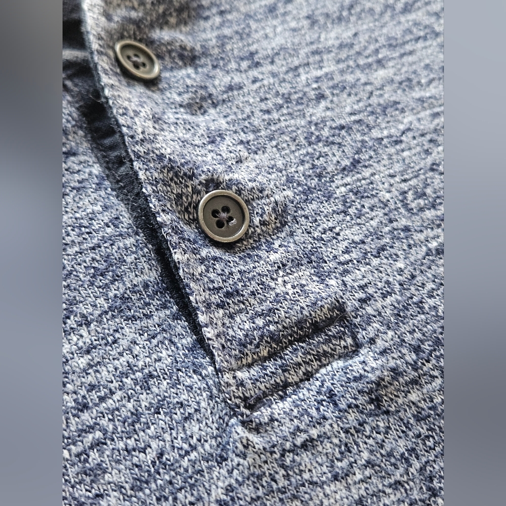 Marc Anthony Heathered Long Sleeve Henley - Picture 6 of 8